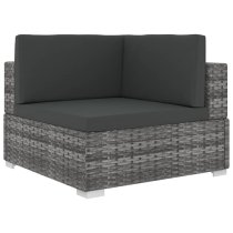 Kaldi Rattan 6 Piece Garden Lounge Set With Cushions In Grey