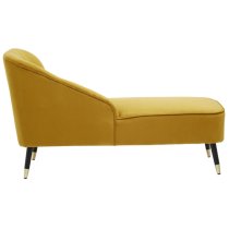 Yette Right Arm Velvet Chaise Lounge Chair In Mustard