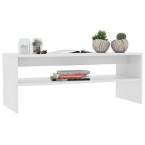 Peleg Rectangular Wooden Coffee Table In White