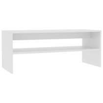 Peleg Rectangular Wooden Coffee Table In White