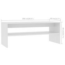 Peleg Rectangular Wooden Coffee Table In White