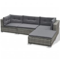 Paton Rattan 6 Piece Garden Lounge Set With Cushions In Grey