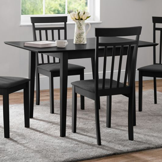 Ranee Extending Wooden Dining Table In Black