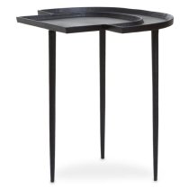 Simbala Metal Side Table In Nickel And Black