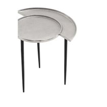 Simbala Metal Side Table In Silver And Black