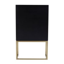 Dodoma Wooden Console Table With 2 Doors in Gold Metal Frame