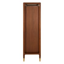 Leno Wooden Storage Cabinet In Walnut And Brass