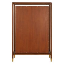 Leno Wooden Storage Cabinet In Walnut And Brass