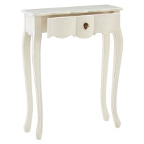 Luria Wooden Console Table With 1 Drawer In White