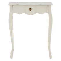 Luria Wooden Console Table With 1 Drawer In White