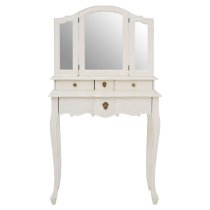 Luria Wooden Dressing Table With Mirror In White