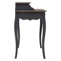 Luria Wooden Writing Desk With 4 Drawers In Dark Grey