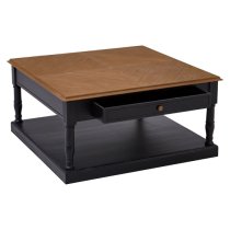 Luria Wooden Coffee Table With 1 Drawer In Natural And Black