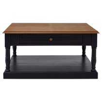 Luria Wooden Coffee Table With 1 Drawer In Natural And Black