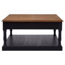 Luria Wooden Coffee Table With 1 Drawer In Natural And Black