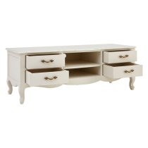 Luria Wooden TV Stand With 4 Drawers And 2 Shelves In White