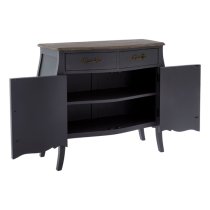 Luria Wooden Sideboard With 2 Drawers And 2 Doors In Dark Grey