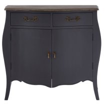 Luria Wooden Sideboard With 2 Drawers And 2 Doors In Dark Grey