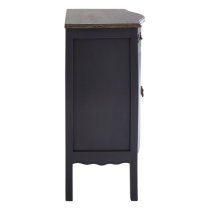 Luria Wooden Sideboard With 2 Drawers And 2 Doors In Dark Grey