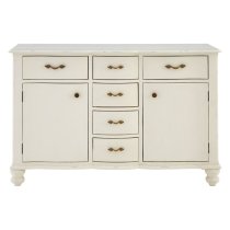 Luria Wooden Sideboard With 6 Drawers And 2 Doors In White