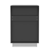 Ercis High Gloss Office Cabinet With 1 Drawers In Grey