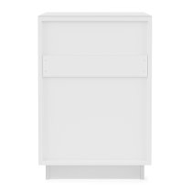 Ercis High Gloss Office Cabinet With 1 Drawers In White