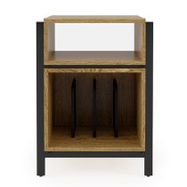 Linxi Wooden Office Cabinet With 2 Shelves In Oak