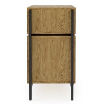 Linxi Wooden Office Cabinet With 2 Shelves In Oak