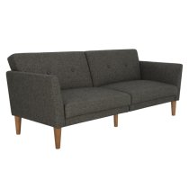 Rockingham Fabric Sofa Bed With Wooden Legs In Grey