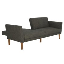 Rockingham Fabric Sofa Bed With Wooden Legs In Grey