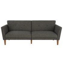 Rockingham Fabric Sofa Bed With Wooden Legs In Grey