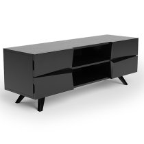 Orsha Wooden TV Stand With 4 Drawers In Black