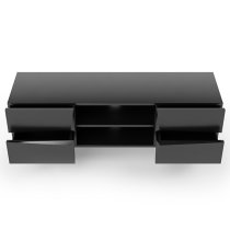 Orsha Wooden TV Stand With 4 Drawers In Black