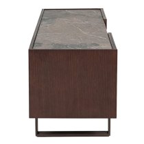 Seta Wooden TV Stand With Stone Top In Espresso