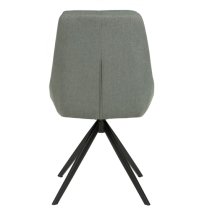 Jessa Fabric Dining Chair With Black Legs In Green