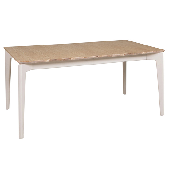 Marlon Wooden Extending Dining Table In Oak And Taupe