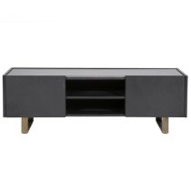 Orth Wooden TV Stand With Stone Top In Black