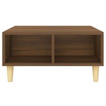 Riye Wooden Coffee Table With 2 Shelves In Brown Oak