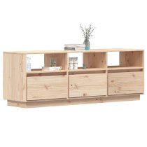 Qwara Pine Wood TV Stand With 3 Drawers In Natural