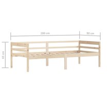 Piera Pine Wood Single Day Bed In Natural