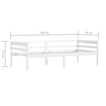 Piera Pine Wood Single Day Bed In White