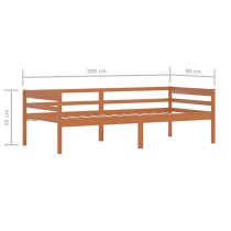 Piera Pine Wood Single Day Bed In Honey Brown