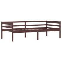 Piera Pine Wood Single Day Bed In Dark Brown