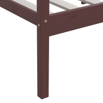 Piera Pine Wood Single Day Bed In Dark Brown