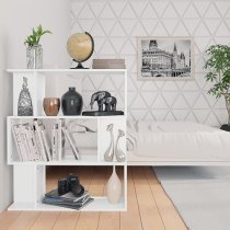 Tenley Wooden Bookcase And Room Divider In White