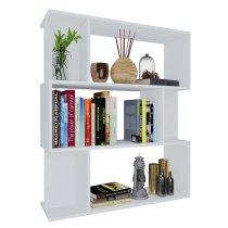 Tenley Wooden Bookcase And Room Divider In White