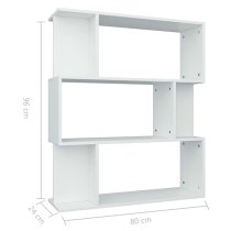 Tenley Wooden Bookcase And Room Divider In White