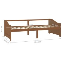 Evania Pine Wood Single Day Bed In Honey Brown