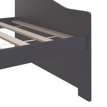 Evania Pine Wood Single Day Bed In Dark Grey