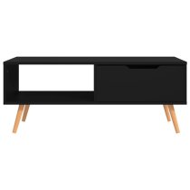 Floria Wooden Coffee Table With 1 Drawer In Black